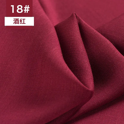 Bamboo Fabric By The Meter Cotton Linen Slub Clothing Pants Dress Skirt Brocade Fabrics Summer for Sewing Black White Blue Per