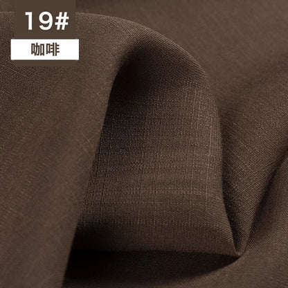 Bamboo Fabric By The Meter Cotton Linen Slub Clothing Pants Dress Skirt Brocade Fabrics Summer for Sewing Black White Blue Per