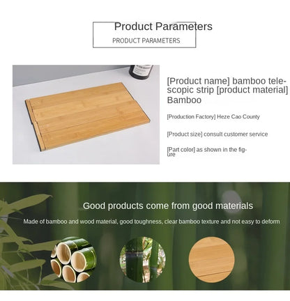 Bamboo Drawer Dividers Kitchen Drawer Organizer Adjustable Expandable Drawer Dividers Tray Storage Drawer storage board