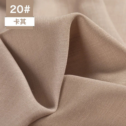 Bamboo Fabric By The Meter Cotton Linen Slub Clothing Pants Dress Skirt Brocade Fabrics Summer for Sewing Black White Blue Per