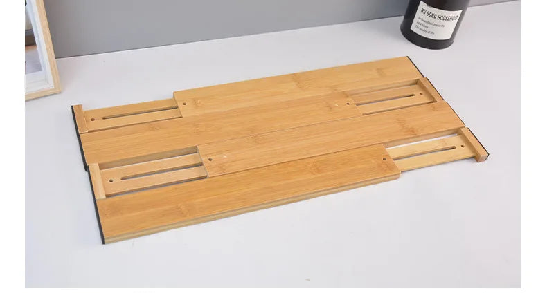 Bamboo Drawer Dividers Kitchen Drawer Organizer Adjustable Expandable Drawer Dividers Tray Storage Drawer storage board
