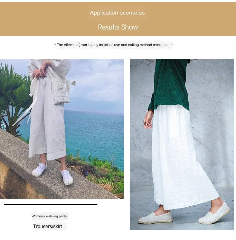 Bamboo Fabric By The Meter Cotton Linen Slub Clothing Pants Dress Skirt Brocade Fabrics Summer for Sewing Black White Blue Per