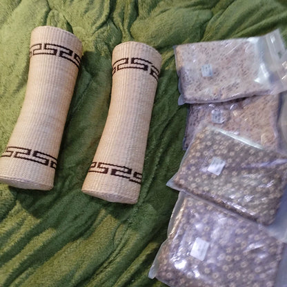 Bamboo Wife round Neck Pillow Straw Cervical Sleeping Bed Cushion for Pregnant Women Household Comfortable Pillow