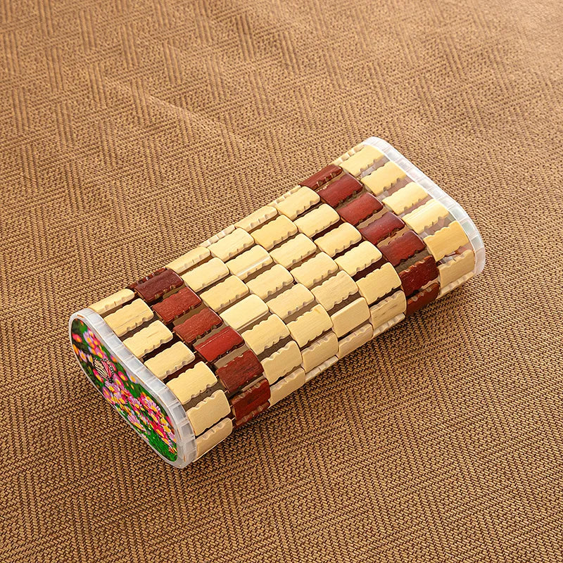 1pc PE Rattan Pillow Summer Cool Pillow Block Hollow Bamboo Summer Sweat Steaming Pillow Head