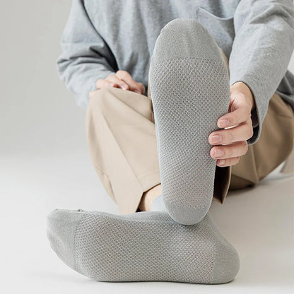 Bamboo Socks Thin Summer Men's Breathable Socks Absorbent Deodorant Bamboo Fiber Mesh Short Sock