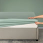 Organic Bamboo Bed Fitted Sheet Solid Color Silky Bed Cover Luxury Mattress Cover with Rubber Band Double Queen Size Customized