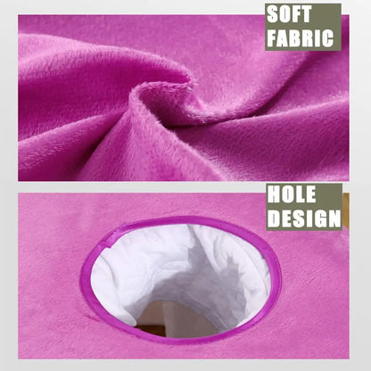 Comfortable SPA Bedspread Soft Solid Color Massage Bed Sheets with Face Hole Thickened Cosmetic Bed Sheet Beauty Tool