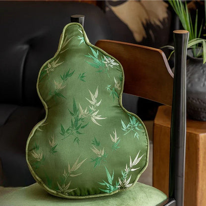 Bamboo Gourd Pillow Antique Special-shaped Throw Pillow Living Room Sofa Back Cushion Light Luxury Waist Pillow Bedside Pillow