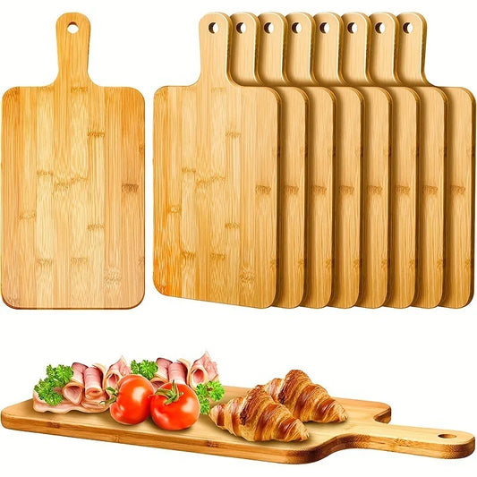 Bamboo Cutting Boards for Kitchen Bamboo Chopping Board with Handles for Pizza Bread Steak Tray Baking Serving Board