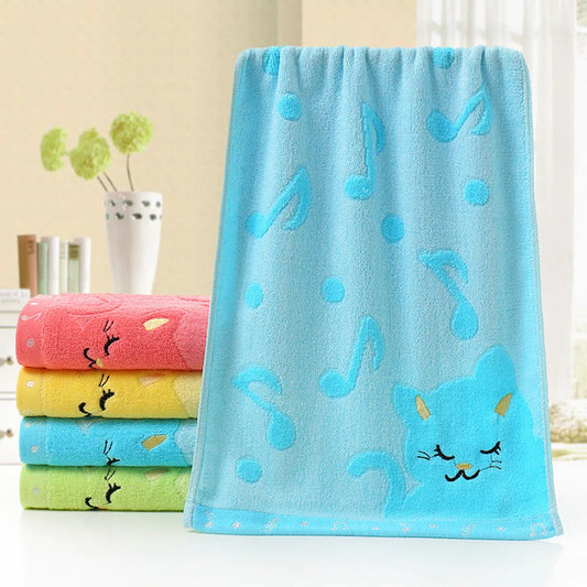 Bamboo fiber adult household soft face towel bath towel Fashion Animal Pattern Soft Towel Quick-dry bath towel Bathroom robes