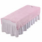 Comfortable SPA Bedspread Soft Solid Color Massage Bed Sheets with Face Hole Thickened Cosmetic Bed Sheet Beauty Tool