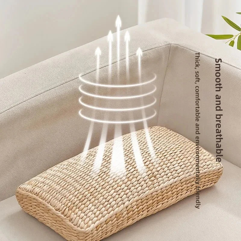 Bamboo Wife round Neck Pillow Straw Cervical Sleeping Bed Cushion for Pregnant Women Household Comfortable Pillow