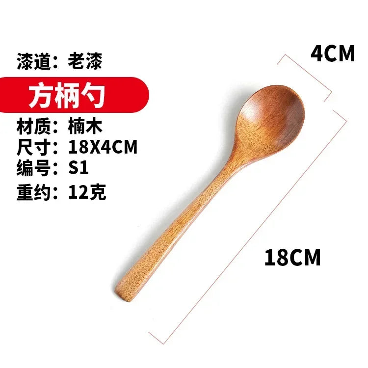 Wooden Spoon Bamboo Kitchen Cooking Utensil Tool Soup Teaspoon Catering for Kicthen Wooden Spoon Bamboo Spoon Dinner Spoon