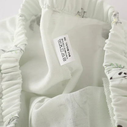 2025 Bamboo Cotton Gauze Pajamas Women's Chinese Retro Style Round Neck Loungewear Thin Nine-quarter Sleeve Loose Home Clothes