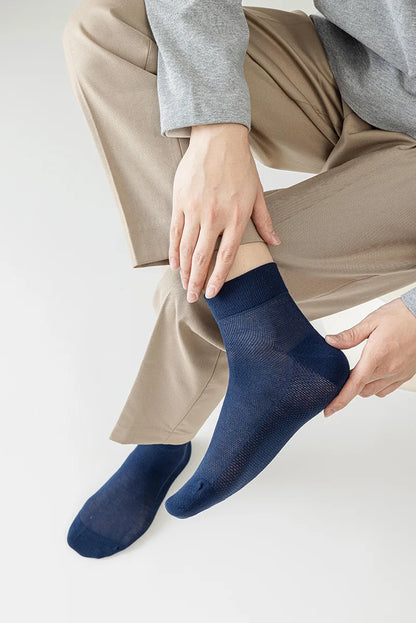 Bamboo Socks Thin Summer Men's Breathable Socks Absorbent Deodorant Bamboo Fiber Mesh Short Sock
