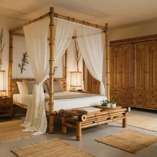 Wholesale High Quality Bamboo Beds with Modern, Rustic Design Made in Vietnam