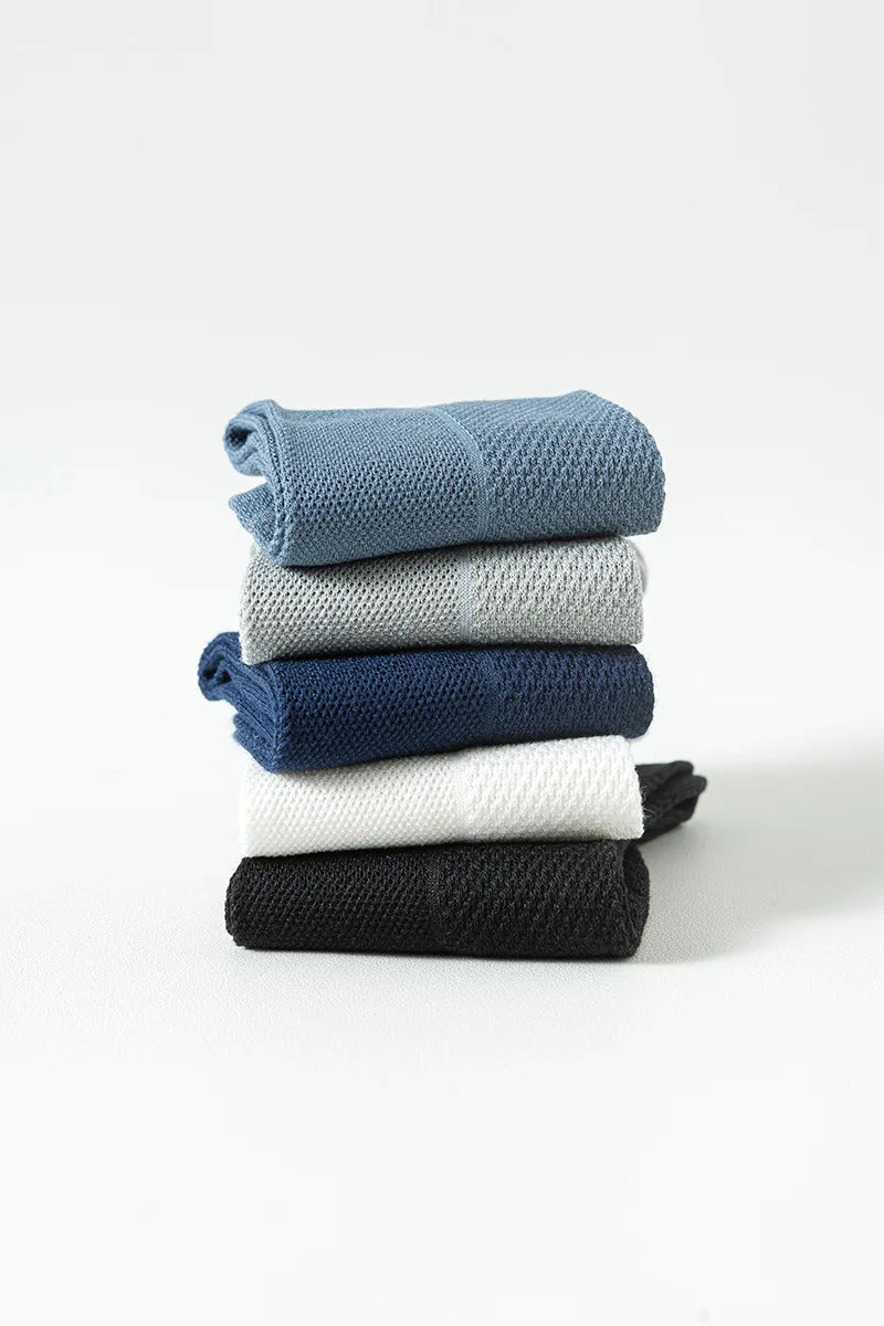 Bamboo Socks Thin Summer Men's Breathable Socks Absorbent Deodorant Bamboo Fiber Mesh Short Sock