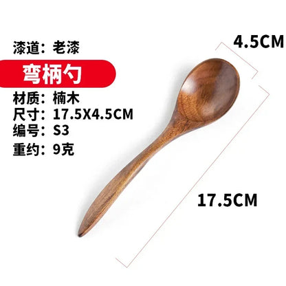 Wooden Spoon Bamboo Kitchen Cooking Utensil Tool Soup Teaspoon Catering for Kicthen Wooden Spoon Bamboo Spoon Dinner Spoon