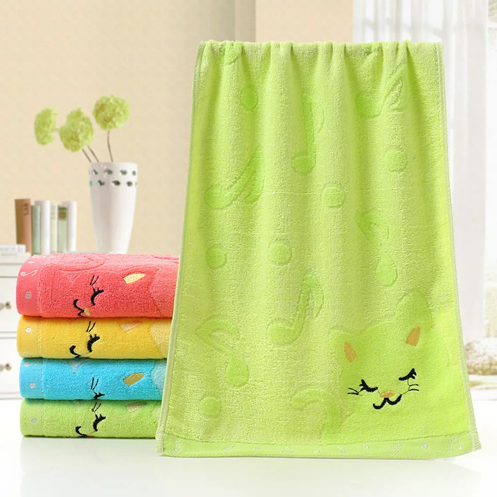 Bamboo fiber adult household soft face towel bath towel Fashion Animal Pattern Soft Towel Quick-dry bath towel Bathroom robes