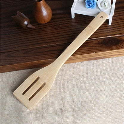 kitchen tools 6pcs Bamboo Spoon Spatula Kitchen Utensil Wooden Cooking Tool Mixing Set