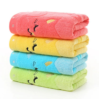 Bamboo fiber adult household soft face towel bath towel Fashion Animal Pattern Soft Towel Quick-dry bath towel Bathroom robes