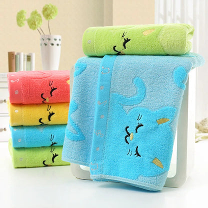 Bamboo fiber adult household soft face towel bath towel Fashion Animal Pattern Soft Towel Quick-dry bath towel Bathroom robes