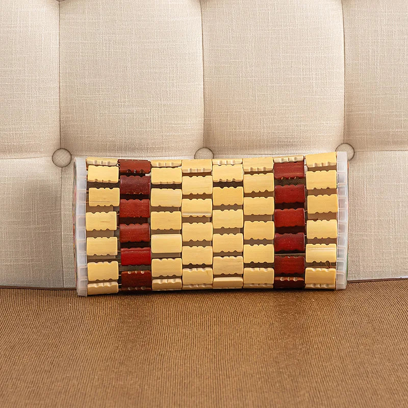 1pc PE Rattan Pillow Summer Cool Pillow Block Hollow Bamboo Summer Sweat Steaming Pillow Head