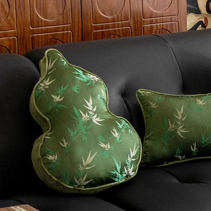 Bamboo Gourd Pillow Antique Special-shaped Throw Pillow Living Room Sofa Back Cushion Light Luxury Waist Pillow Bedside Pillow