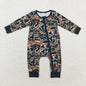 Wholesale Newborn Baby Boy Bamboo Camo Clothing Long Sleeves Zipper Jumpsuit Kids Children Toddler Spring Fall One-piece Romper