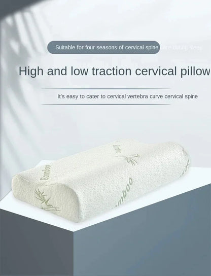 Bamboo Fiber Pillow Slow Rebound Health Care Memory Foam Pillow Memory Foam Pillow Orthopedic Pillows Support NeckRelief