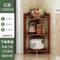 Kitchen Corner Bamboo Rack, Multi-Tier Storage Organizer, Freestanding Bookshelf for Cooking Utensils or Pantry Supplies
