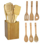kitchen tools 6pcs Bamboo Spoon Spatula Kitchen Utensil Wooden Cooking Tool Mixing Set