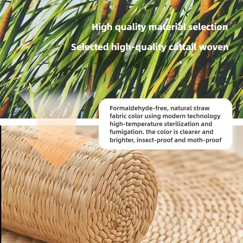 Bamboo Wife round Neck Pillow Straw Cervical Sleeping Bed Cushion for Pregnant Women Household Comfortable Pillow