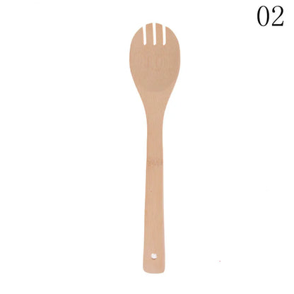 kitchen tools 6pcs Bamboo Spoon Spatula Kitchen Utensil Wooden Cooking Tool Mixing Set