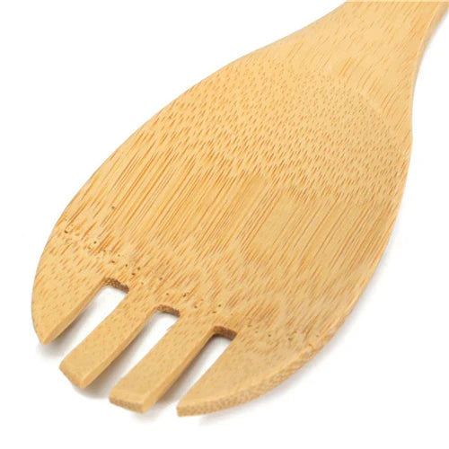6 Pieces Bamboo Spoon Spatula Kitchen Utensil Wooden Cooking Tool Mixing Set
