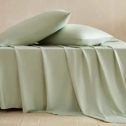 100% Bamboo Fibre Bedsheet Twin Queen King Size Flat Sheet Summer Solid Color Antibacterial Cooling Single And Double Bed Linens