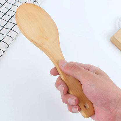 Bamboo Rice Spoon Wooden Kitchen Ladle Tablespoon Kitchen Utensils Tableware