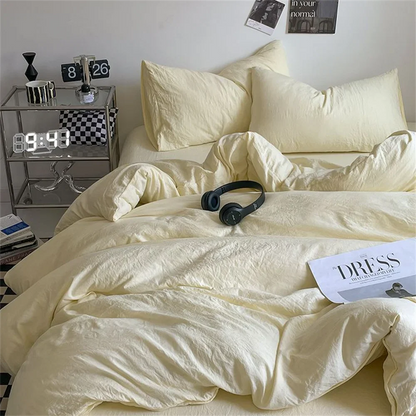 Thick Pure Brushed Bed Sheets, Duvet Cover Set, Four Piece Bedding Set Bed Sheet, Fully Enclosed for Home Gift