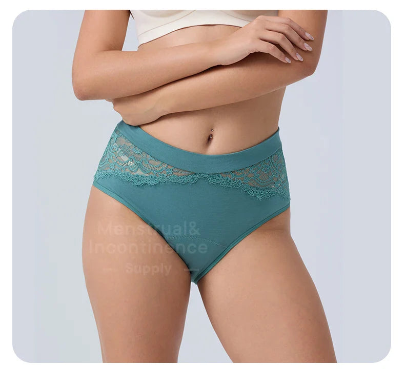 Bamboo Menstruation Panties Women High Waist Breathable Lingerie Leakproof Absorbent Period Briefs Bulk Reusable Underwear