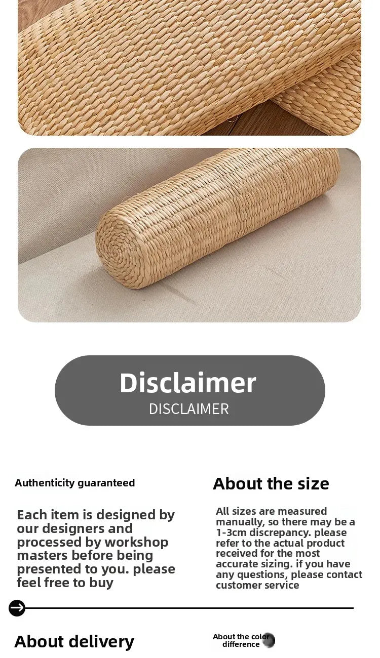 Bamboo Wife round Neck Pillow Straw Cervical Sleeping Bed Cushion for Pregnant Women Household Comfortable Pillow