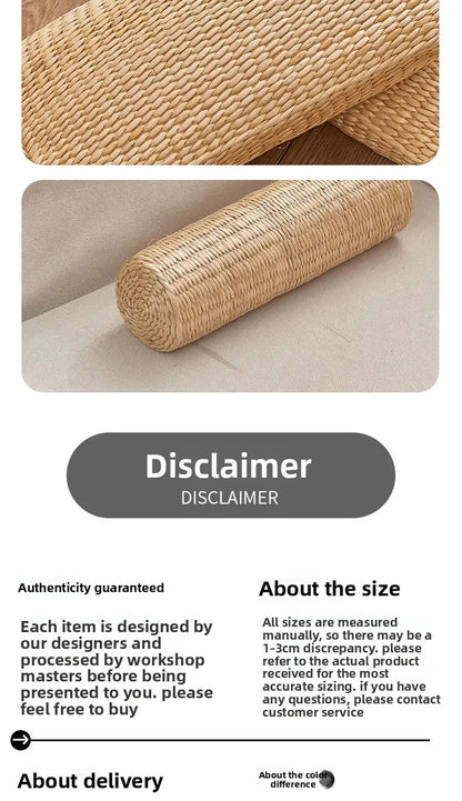 Bamboo Wife round Neck Pillow Straw Cervical Sleeping Bed Cushion for Pregnant Women Household Comfortable Pillow