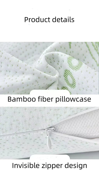 Bamboo fiber slow rebound bread memory pillow for protection, space cotton invisible zipper design, single person adult pillow c