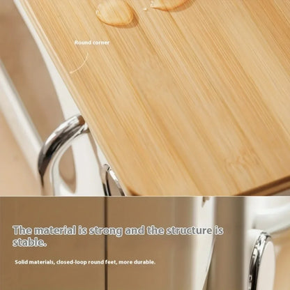 Bamboo Microwave Storage Rack Adjustable Kitchen Table Oven Cooker Organizer Shelf 1 Layer Household Desk Spice Condiment Holder