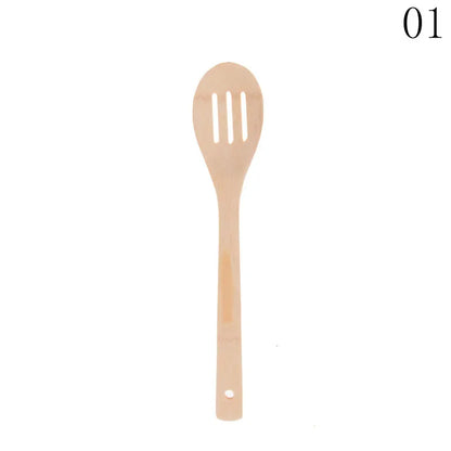 kitchen tools 6pcs Bamboo Spoon Spatula Kitchen Utensil Wooden Cooking Tool Mixing Set