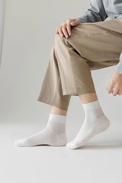 Bamboo Socks Thin Summer Men's Breathable Socks Absorbent Deodorant Bamboo Fiber Mesh Short Sock