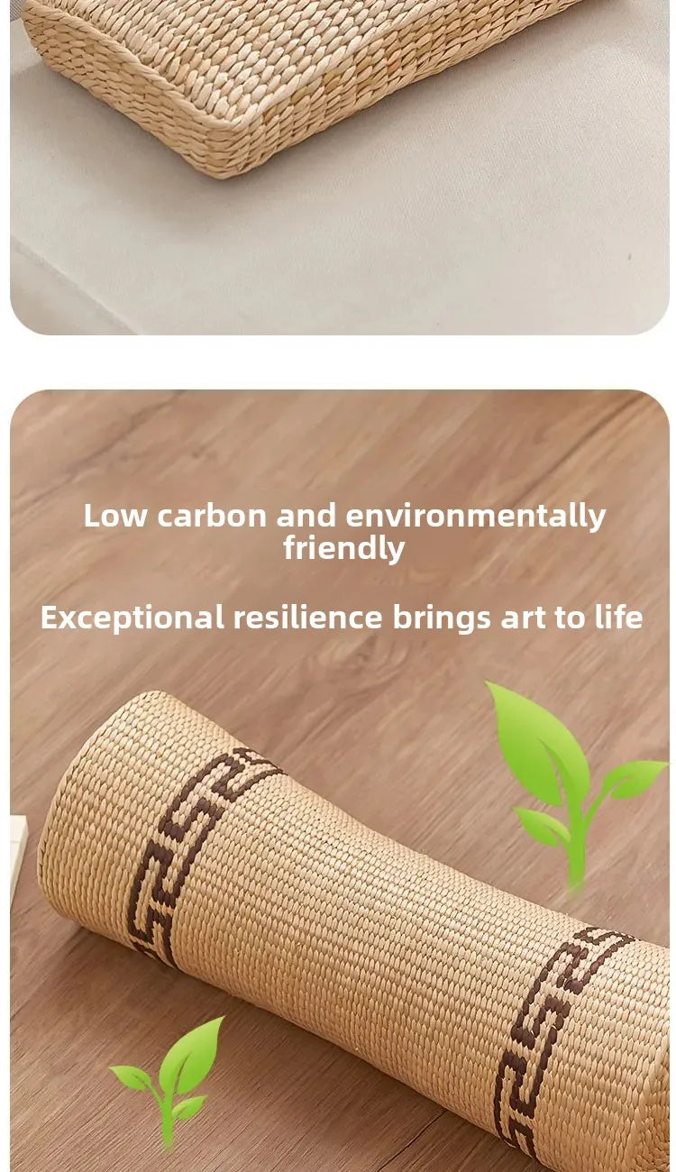Bamboo Wife round Neck Pillow Straw Cervical Sleeping Bed Cushion for Pregnant Women Household Comfortable Pillow