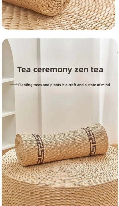 Bamboo Wife round Neck Pillow Straw Cervical Sleeping Bed Cushion for Pregnant Women Household Comfortable Pillow