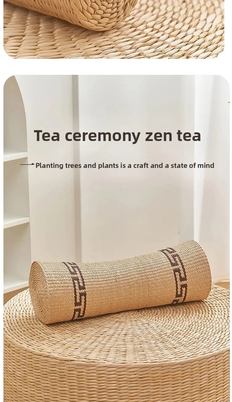 Bamboo Wife round Neck Pillow Straw Cervical Sleeping Bed Cushion for Pregnant Women Household Comfortable Pillow