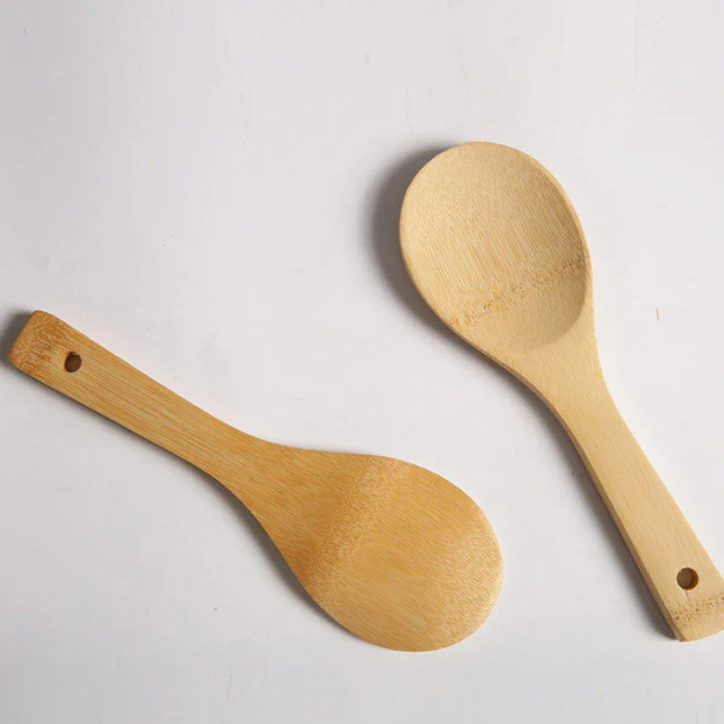 Bamboo Rice Spoon Wooden Kitchen Ladle Tablespoon Kitchen Utensils Tableware