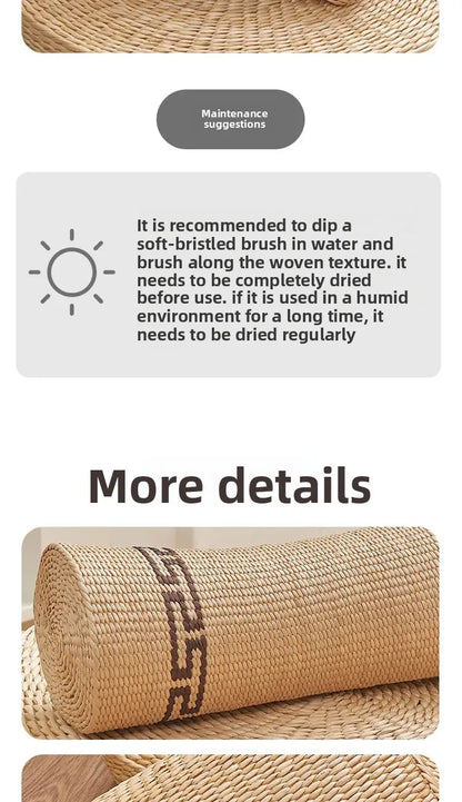 Bamboo Wife round Neck Pillow Straw Cervical Sleeping Bed Cushion for Pregnant Women Household Comfortable Pillow